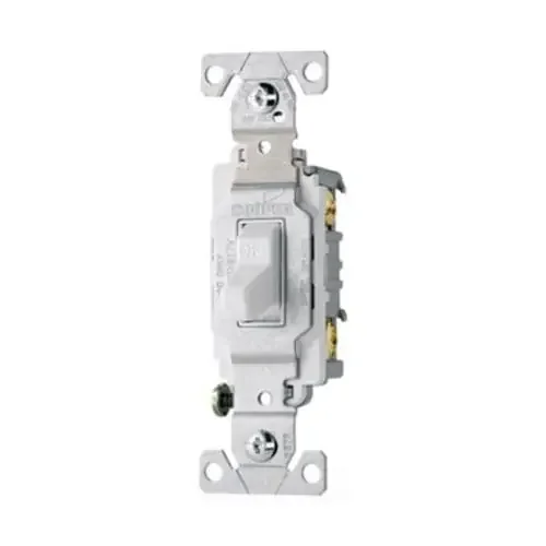 Top Pick Cooper Wiring Device CS115W 120/277-Volt AC 15-Amp 1-Pole Commercial/Specification Grade Toggle Switch White