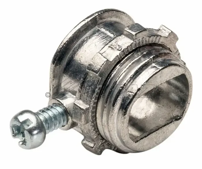 Topaz Electric 130 Die Cast Zinc Set Screw Straight BX-Flex Connector 3/8-Inch Worldwide Shipping