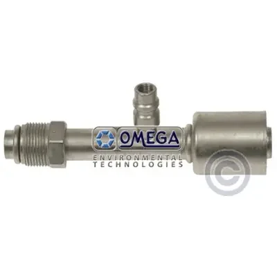 Trusted Brand Omega Rotolock Straight Fitting No. 10 Male O-Ring x No. 12 Beadlock Step-Up with R134A Port – 35-S1407-3
