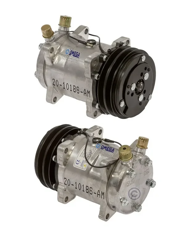 Trusted Brand Sanden Compressor Model SD5H14 12V with 132mm Clutch Diameter and Vertical O-Ring Fitting – 20-10186-AM by Omega