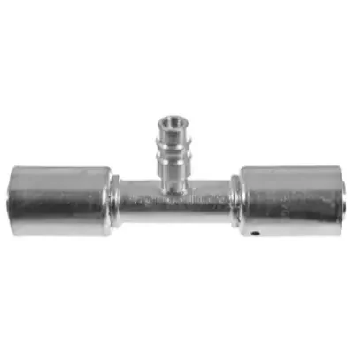 Warranty Included Omega Straight Aluminum Splicer Fitting No. 8 x No. 8 Reduced Beadlock with R134A Port – 35-R6102-3