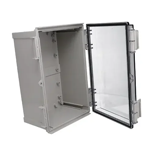Warranty Included PTR-28487-C – Hinged ABS Plastic Box Clear Cover PTR-28487-C/PTR series – NEMA 4x abs indoor – clear cover (7.9X11.8X5.9)