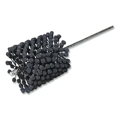 Weiler 34292 CrossFlex Bore Brush, Abrasive Globules, 5-1/2 in Dia, 5.75 in L, 0.346 in Stem Dia, 240 Grit