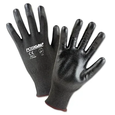 West Chester 713HGBU/M 713HGBU Palm Coated HPPE Gloves Medium Black