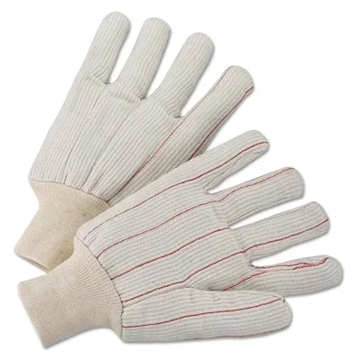 West Chester K81SCNCI Corded Gloves Large Natural White