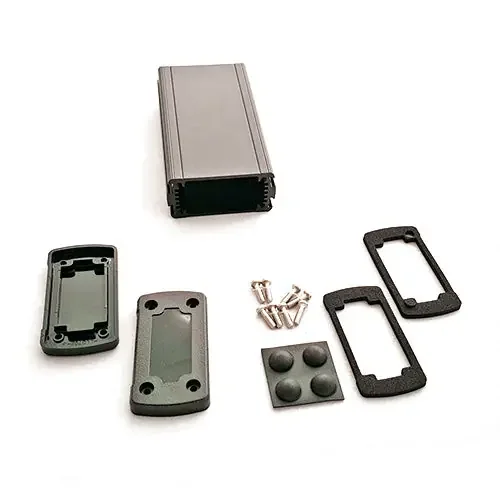 While Supplies Last EXN-23352-BKP – Extruded Aluminum Enclosure Black with Plastic Cover EXN-23352-BKP/Extruded Aluminum Enclosure Black with Plastic Cover (1.4 X 2.7 X 5.