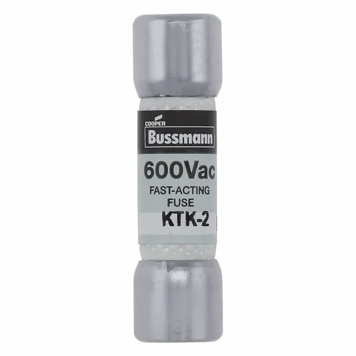 Worldwide Shipping Bussmann KTK-2 Single Element Midget Non-Rejection Supplemental Fast Acting Fuse 2-Amp 600-Volt AC Limitron